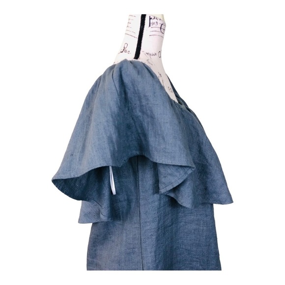 Reformation Linen Ruffle Mini Dress - Picture 5 of 11